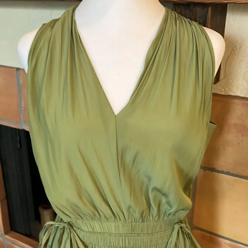 Ramy Brook Avocado/Sage Green Embroidered Hayley Midi Dress, size MEDIUM - Picture 3 of 17